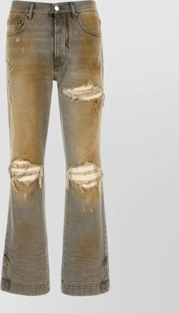 Amiri denim jeans belt loops distressed faded five pocket