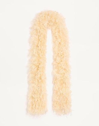 Valentino Garavani Valentino Feathers Scarf with Ostrich and Turkey Feathers Wo