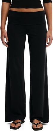 Cotton On Womens Honey Fold Over Pant in Black at Nordstrom, Size Xxx-Small