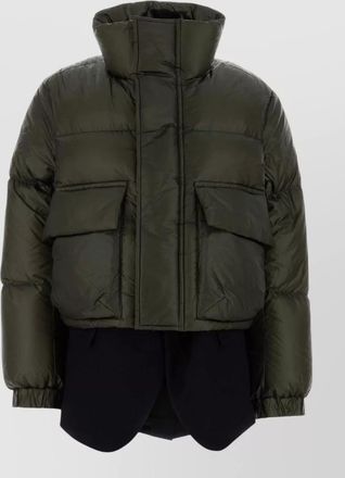 sacai nylon down jacket high collar puffer