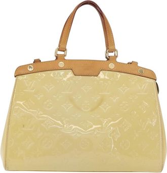 Louis Vuitton Brea Handbag Monogram Vernis Yellow Patent_Leather Handbag (Pre-Owned)