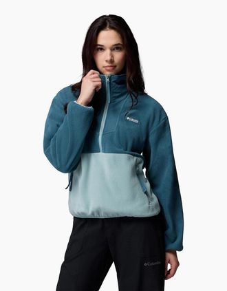 Columbia Womens Columbia Sequoia Grove 1/2 Zip Womens Blue Fleece Jackets - Size: 10/8