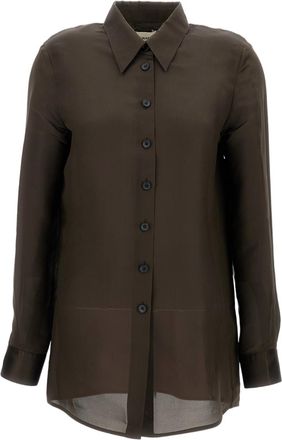 Khaite Straight-Cut Oversized Shirt With Tone-On-Tone Button Closure