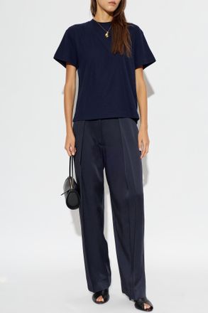 Jil Sander Cotton Oversized T-shirt, Womens, Navy Blue