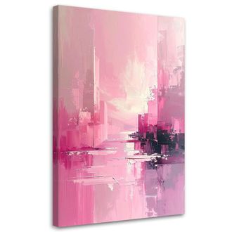 Feeby Impresi&oacute;n De Imagen Abstracci&oacute;n Rosa Con Suave Luz Urbana 70x100