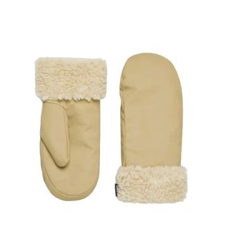 Rains Gloves, unisex, Beige, Size: S/M Winter Fleece Mittens