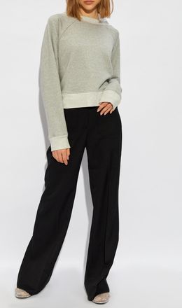 Victoria Beckham Sweatshirt With Logo, Womens, Grey