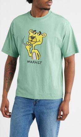 Market Yellow Panther Graphic T-Shirt in Green at Nordstrom, Size Xx-Large
