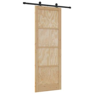 vidaXL Puerta Corredera Orkdal Natural 83 X 232 Cm Vidaxl
