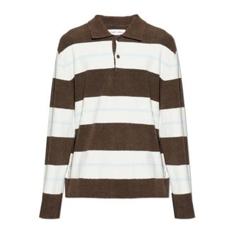 Sams&oslash;e & Sams&oslash;e V-neck Knitwear, male, Brown, Size: XL Sanino Polo
