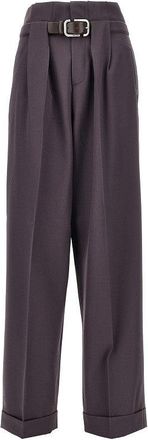 The Attico Gabardine pants with belt Woman 40