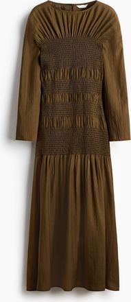 H&M Gesmoktes Kleid - Green