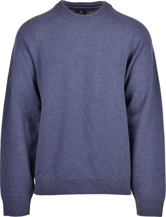 Paul Smith Blue Merino Wool Crewneck Sweater