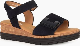 Gabor Womens Shout Womens Wedge Heel Sandals - Dk Blue Sde - Size: 4.5