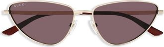Gucci Occhiali da sole cat-eye - Oro
