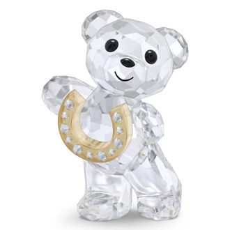 Swarovski Kris Bear Lucky Horseshoe Figurine