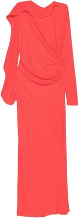 Victoria Beckham Dames, Jurken, Oranje, Maat: 2XS Viscose