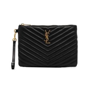 Saint Laurent Ladies Black Quilted Leather Purse