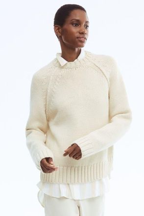 H&M Raglan-sleeved Jumper in Cream at Nordstrom, Size Xx-Large