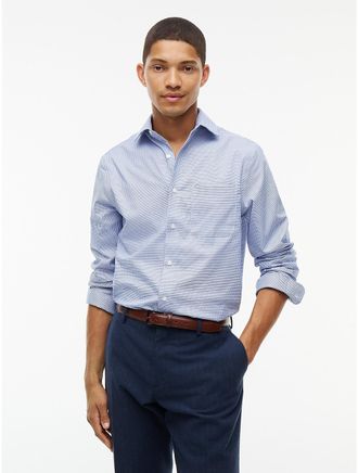 Tommy Hilfiger Mens Regular Fit Check THFlex Dress Shirt - Blue - 14.5/32-33