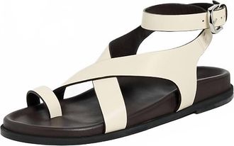 Free People Womens Anya Crisscross Footbed Sandals In Light Brown