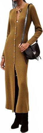 BA&SH Anisa Midi Dress In Bronze