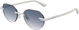 Bottega Veneta Glaze Metal and Acetate Sunglasses - male - Bottega Veneta - Sunglasses - Gray - 51 MM - Accessories