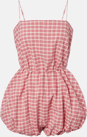 Faithfull The Brand Riatto checked cotton romper