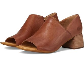 Born Mens Born Sher Sandals Brown Leather Square Toe Block Heel HAWK318