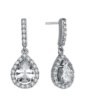Genevive Silver Cz Earrings