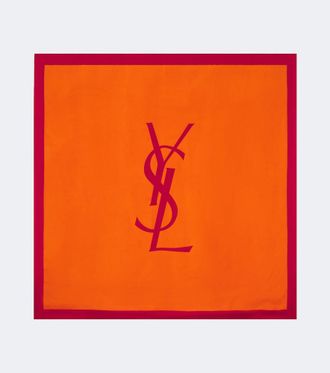 Saint Laurent Sciarpa Cassandre in seta