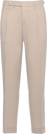 BRIGLIA 1949 Beige Quartieris Wool Straight-Leg Pants