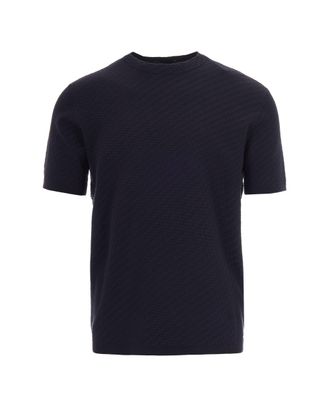 Emporio Armani Dark Navy Patterned Knit