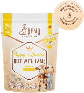 OEM Bemo Puppy & Junior Carne De Res Con Cordero - Alimento Seco Para Cachorros Y Perros J&oacute;venes Con Carne De Res Y Cordero 10 Kg