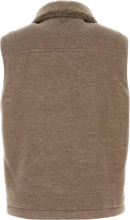 Canali Wool-Cashmere Blend Vest - Beige