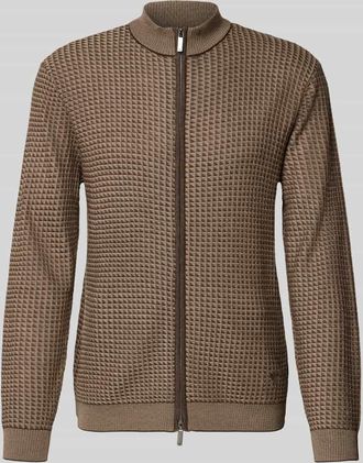 Emporio Armani Strickjacke mit Woll-Anteil in Mittelbraun, Gr&ouml;&szlig;e XL