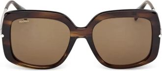 Max Mara Mm 0195 61N Zonnebrillen - Dames - Zonnebrillen - Bruin - 55 MM - Accessoires