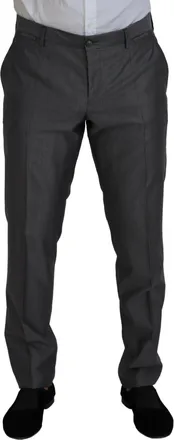 Dolce & Gabbana Mens Gray Sicilia 3 Piece Slim Fit Suit Wool