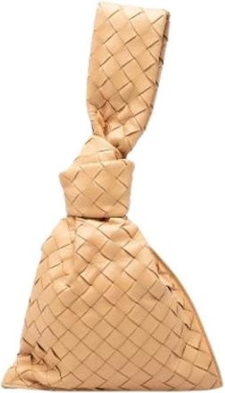 Bottega Veneta Tweedehands leren handtassen - Dames - Vintage Clutch - Beige - ONE Size - Vintage
