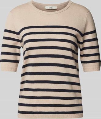 0039 Italy 0039 Italy Strickpullover aus Kaschmir-Woll-Mix Modell ISOLA in Taupe, Gr&ouml;&szlig;e XL