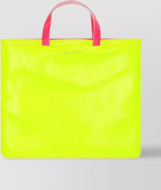 Comme Des Gar&ccedil;ons leather super fluo tote bag