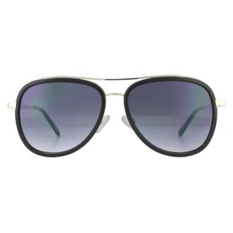 Guess Zonnebril GG1157 06B Glanzend Donker Nickeltin Rook Verloop