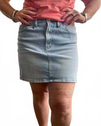 Dear John Denim Quinn Denim Mini Skirt In Light Wash