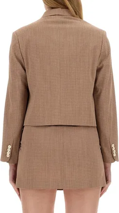 Alysi Cropped Jacket - Brown