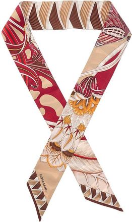 Ferragamo Ferragamo Butterflies Print Silk Scarf