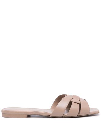 Saint Laurent Tribute Nu Pieds Leather Sandals-Donna
