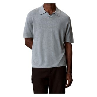 Calvin Klein Polo Shirts, male, Green, Size: XS Linen Blend Johnny Sweater