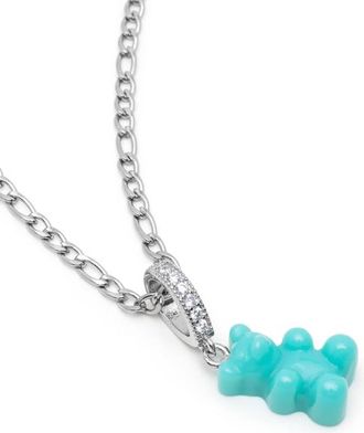 Nialaya Turquoise Gummy Bear Silver Necklace in Silver /Turquoise Bear at Nordstrom