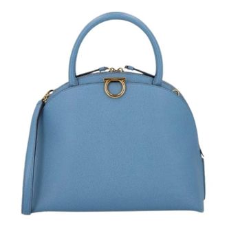 Ferragamo Pre-owned Handbag - Dames - Vintage Handtas - Blauw - ONE Size - Leer - Vintage