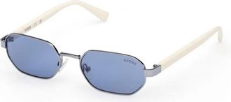 Guess Sunglasses, unisex, Blue, 53 MM, Rectangular Sunglasses